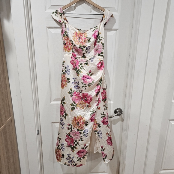 Reformation Genesis Silk Dress in Giverny - Picture 2 of 7